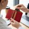 Визитница-книга ST Leather 19214 красная