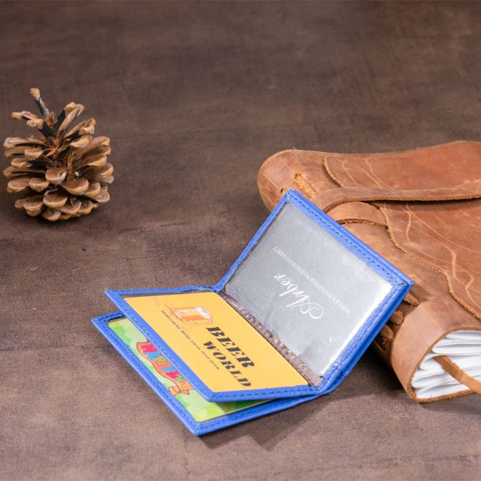 Визитница-книга ST Leather 19219 синяя