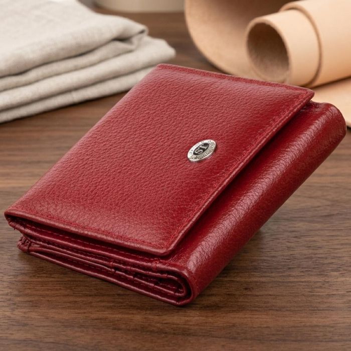 Компактний жіночий гаманець ST Leather 19257 бордовий