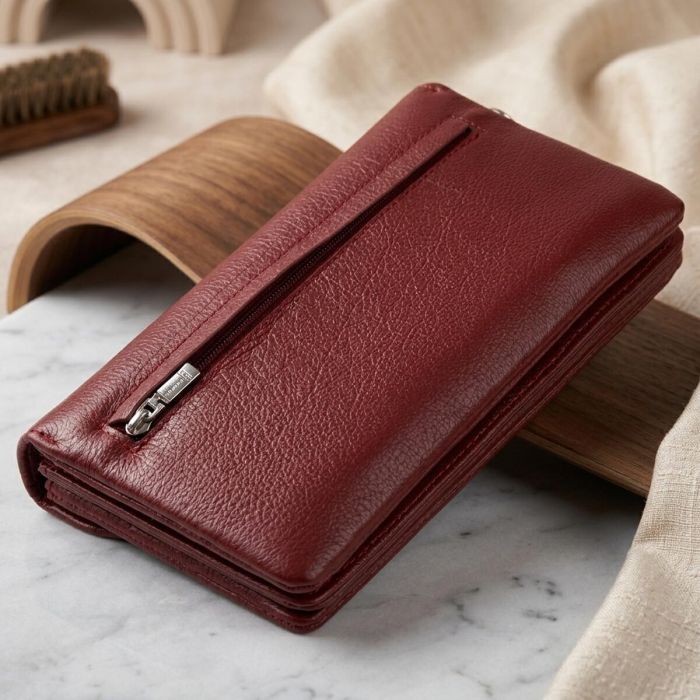 Клатч из кожи женский ST Leather 19318 бордовый