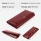Горизонтальный тонкий кошелек из кожи женский ST Leather 19326 бордовый
