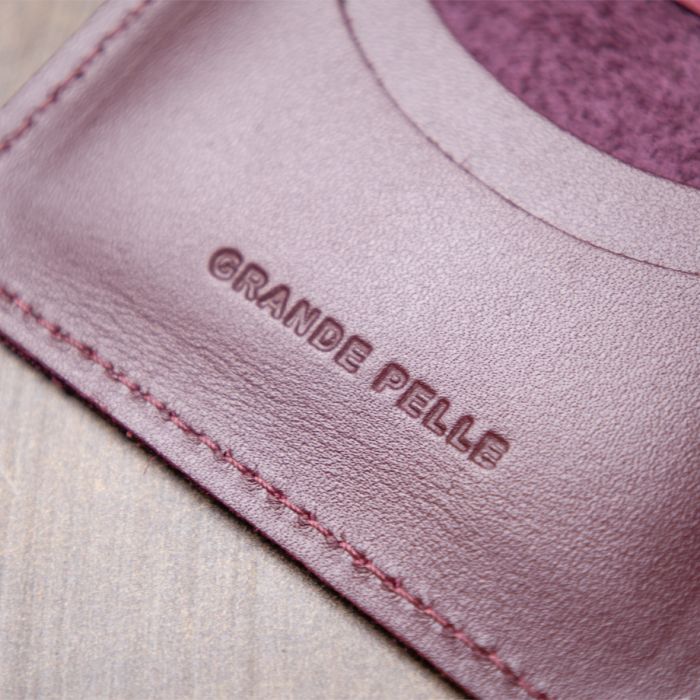 Шкіряна обкладинка для автодокументів Grande Pelle 11491 бордовий