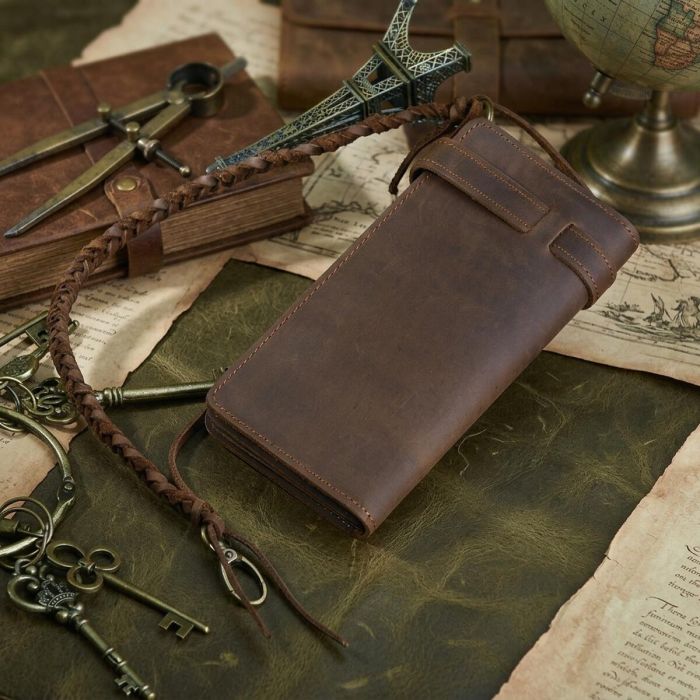 Чоловічий клатч 14383 з vintage шкіри Vintage коричневий