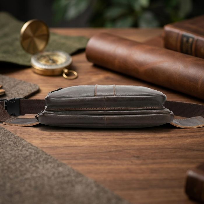 Сумка на пояс 14727 Vintage коричнева