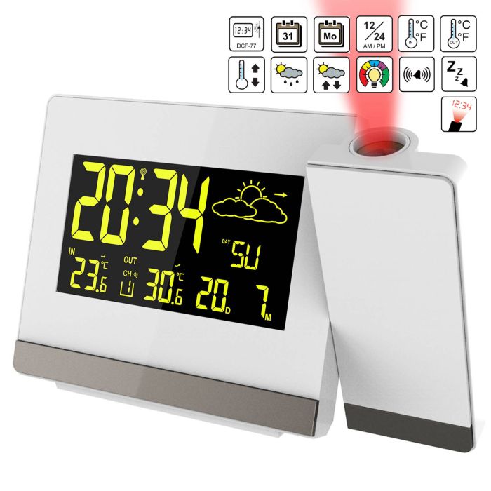 Часы проекционные Technoline WT549 White (WT549)