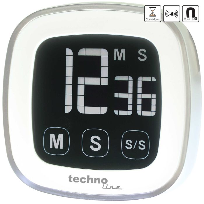 Таймер кухонний Technoline KT400 Magnetic Touchscreen White (KT400)