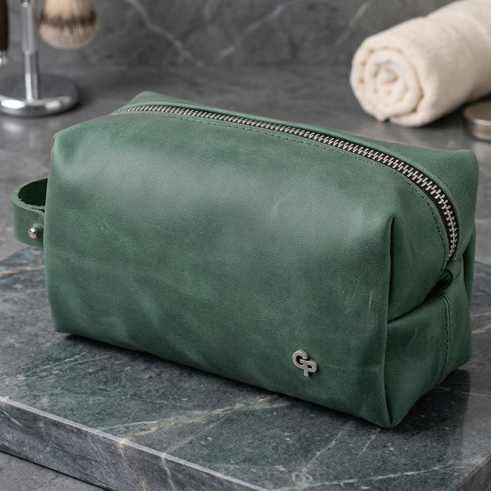Шкіряна косметичка унісекс Grande Pelle 11572 зелений