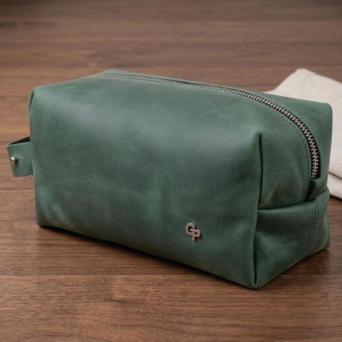 Шкіряна косметичка унісекс Grande Pelle 11573 зелений