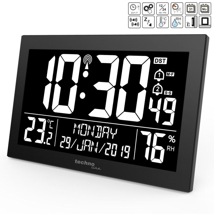 Настінний годинник Technoline WS8017 Black (WS8017)