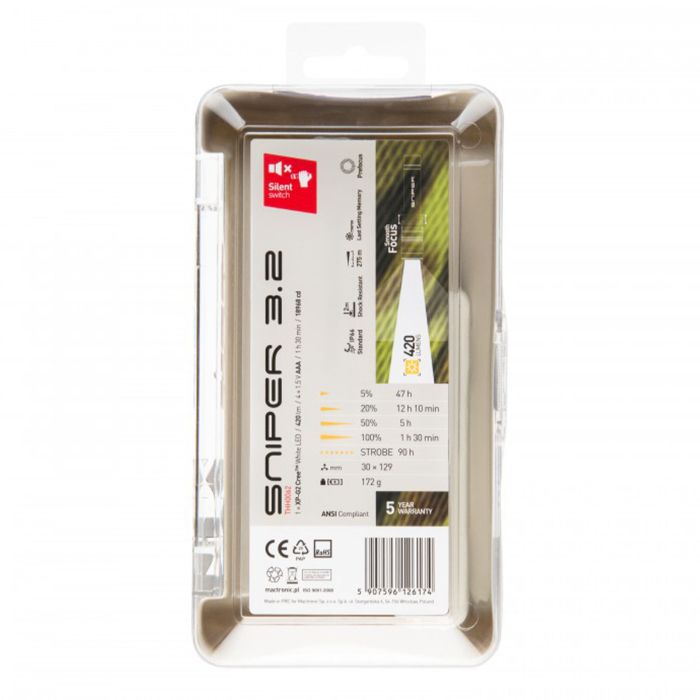 Фонарь Mactronic Sniper 3.2 (420 Lm) Silent Switch (THH0062)