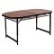 Стол Bo-Camp Woodbine Oval 150x80 cm Black/Wood look (1404230)