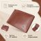 Удобный зажим для денег из натуральной гладкой кожи ST Leather 19427 коричневый