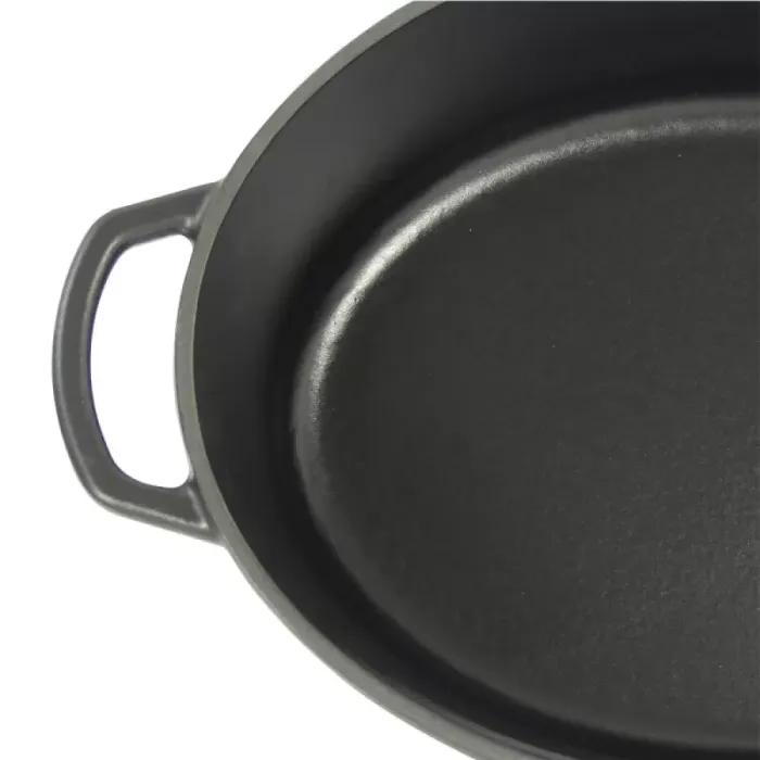 Гусятниця чавунна з кришкою KELA Calido  (12473) 33х26х12 см 6 л чорна