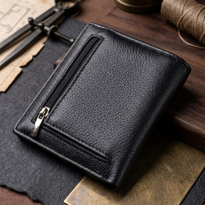 Универсальная модель кошелька из натуральной кожи ST Leather 19474 черная