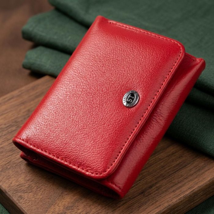 Горизонтальний гаманець для жінок із натуральної шкіри ST Leather 19478 червоний