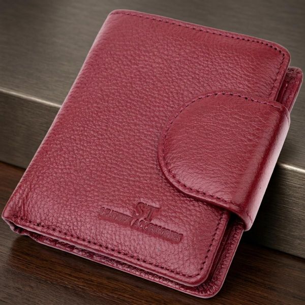 Жіночий гаманець вертикального типу із натуральної шкіри ST Leather 22452 бордовий