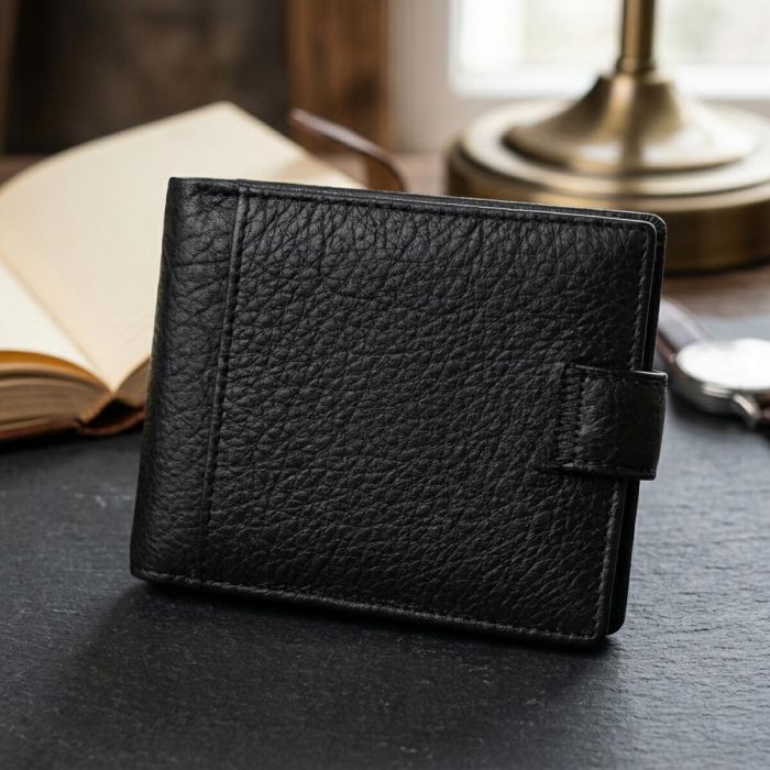 Мужской кошелек удобного размера ST Leather 22471 черный