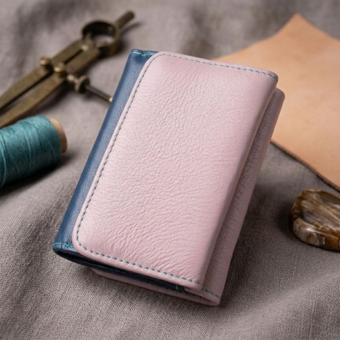 Практичний гаманець для дівчат із натуральної шкіри ST Leather 22496 різнокольоровий
