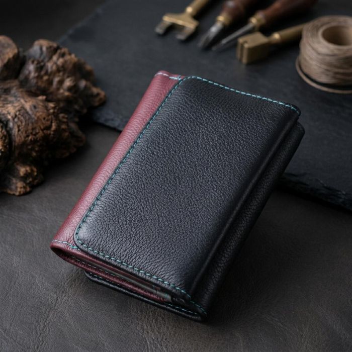 Зручний гаманець для дівчат із натуральної шкіри ST Leather 22497 різнокольоровий