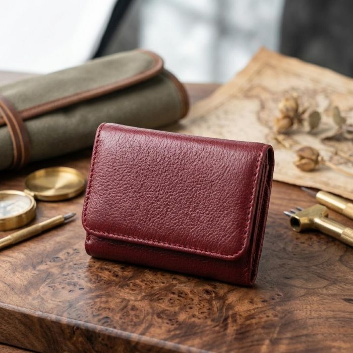 Кожаный кошелек для женщин ST Leather 22507 бордовый