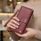 Вертикальный женский кошелек-клатч из натуральной кожи ST Leather 22535 бордовый