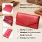 Женский кошелек с геометрическим клапаном из натуральной кожи ST Leather 22545 красный