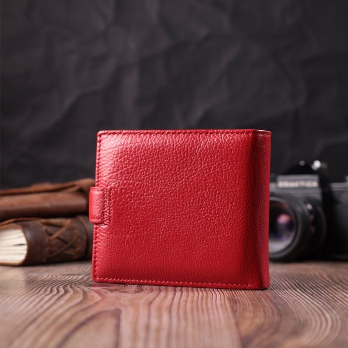 Жіночий трендовий гаманець із натуральної шкіри ST Leather 22555 червоний