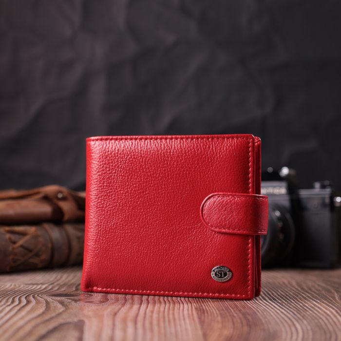 Жіночий трендовий гаманець із натуральної шкіри ST Leather 22555 червоний