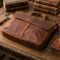 Стильный портфель в винтажном стиле из натуральной кожи Vintage 22673 коричневый