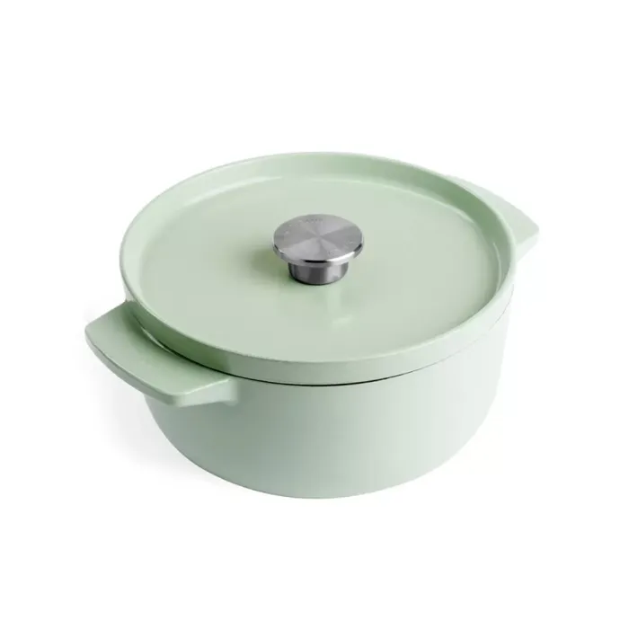 Каструля чавунна з кришкою KitchenAid 22 см 3,3 л колір фісташковий (CC007433-001)