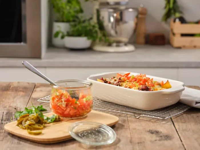 Форма для выпечки с крышкой KitchenAid керамогранитная 31,2x18,8x7,2 см 1,9л кремовый цвет (CC006107-001)