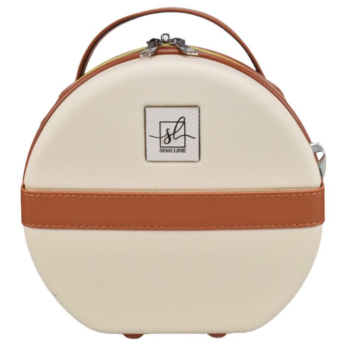 Бьюти-кейс Semi Line 5L Ecru/Brown (T5670-1)