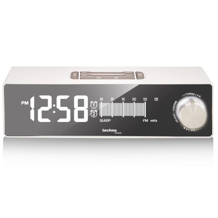 Часы настольные с радио Technoline WT483 White/Silver (WT483)