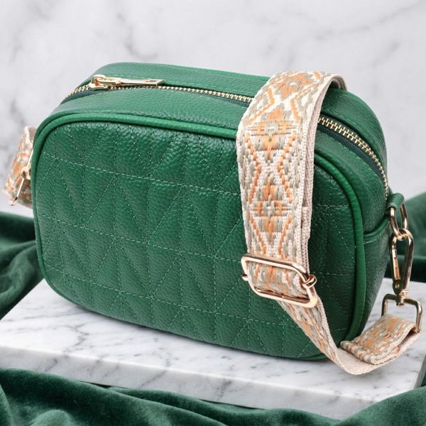 Женская сумка из натуральной кожи Vintage 22613 зеленая