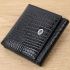 Компактний жіночий гаманець з натуральної лакованої шкіри ST Leather 22688 чорний