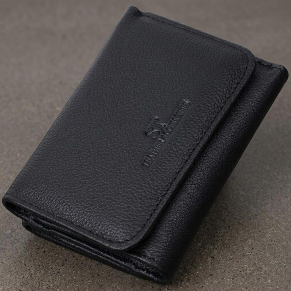 Женское красивое портмоне с монетницей из натуральной кожи ST Leather 22728 черное