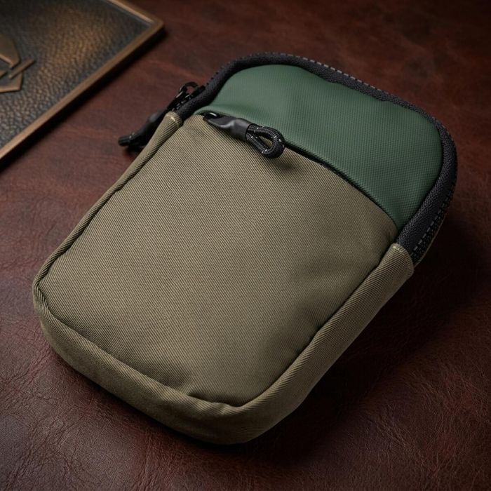 Невелика слінг сумка для подорожей із якісного текстилю Vintage 22871 зелена