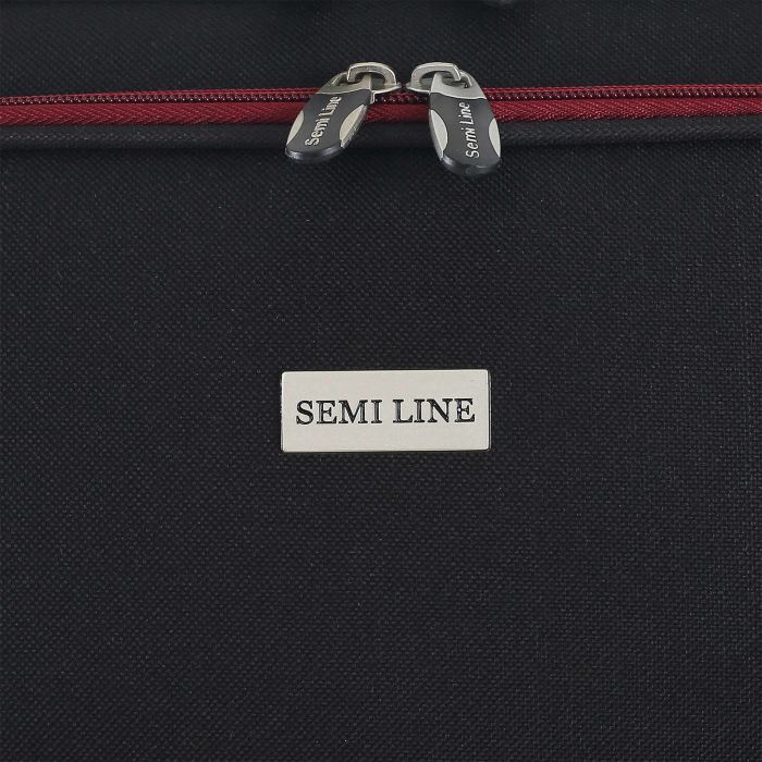Валіза Semi Line 20" (S) Black/Red Lines (T5680-1)