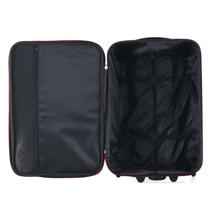 Валіза Semi Line 20" (S) Black/Red Lines (T5680-1)