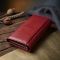 Элегантный кошелек в два сложения из натуральной кожи ST Leather 23065 бордовый