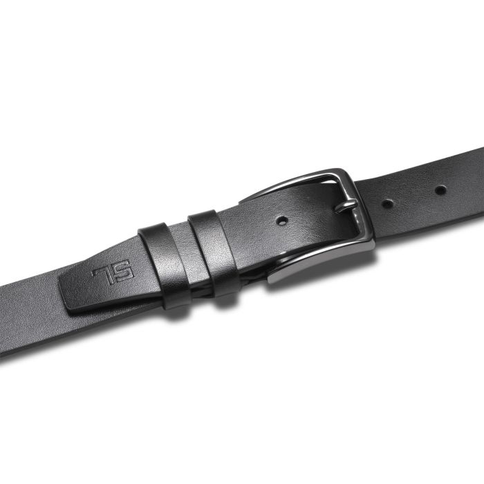 Ремінь чоловічий шкіряний Semi Line Black (P8230-0 L)