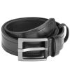 Ремінь чоловічий шкіряний Semi Line Black (P8236-0 XL)