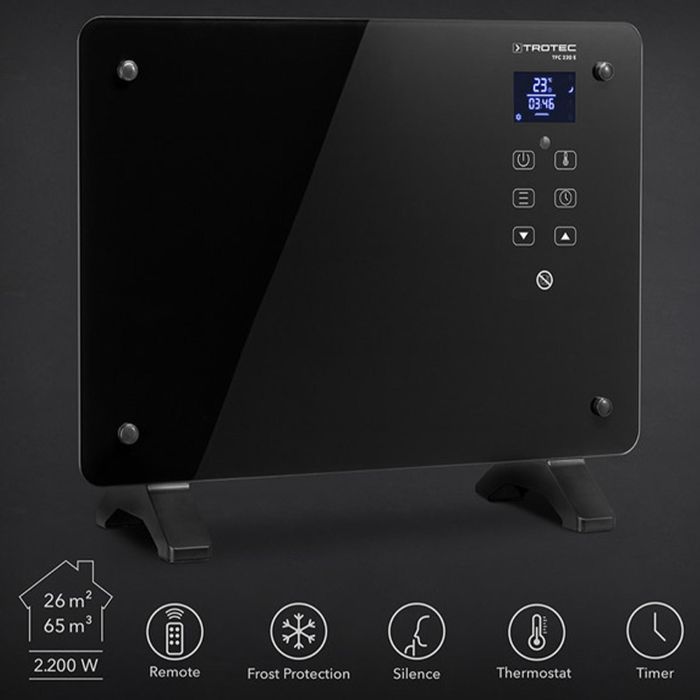 Тепловентилятор керамічний Trotec TFC 220 E 2200W Black (1410000690)