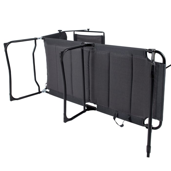 Ліжко розкладне Bo-Camp Sun Lounger With Sunscreen 5 Positions Grey (1304492)