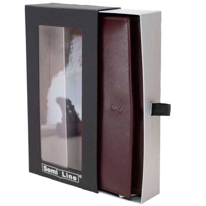 Гаманець жіночий шкіряний Semi Line RFID Dark Red (P8264-2)