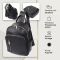 Интересный женский рюкзак из натуральной кожи Vintage 23059 черный