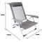 Крісло розкладне Bo-Camp Saint-Tropez Grey (1204796)