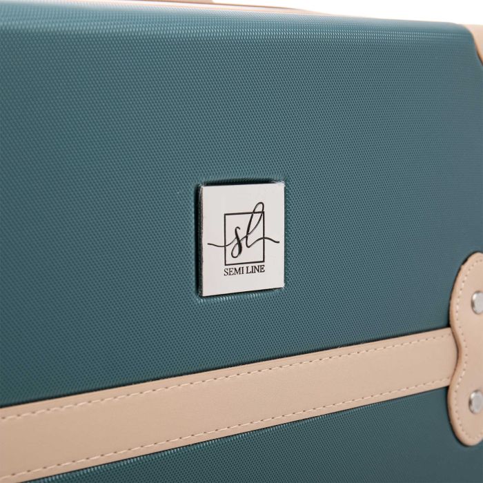 Чемодан Semi Line 20" (S) Green-Navy (T5838-2)