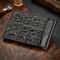 Зажим из натуральной кожи крокодила черный CROCODILE LEATHER 18169