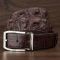 Ремень мужской из натуральной кожи крокодила коричневый CROCODILE LEATHER 18178